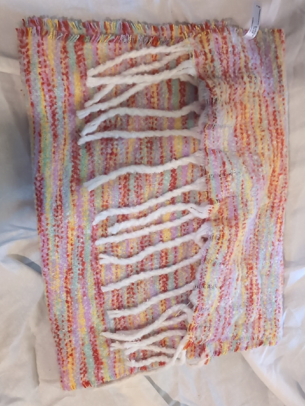 ONE SIZE CROWN & IVY WOMEN'S MULTI-COLORED DYE FRINGE SCARF WRAP